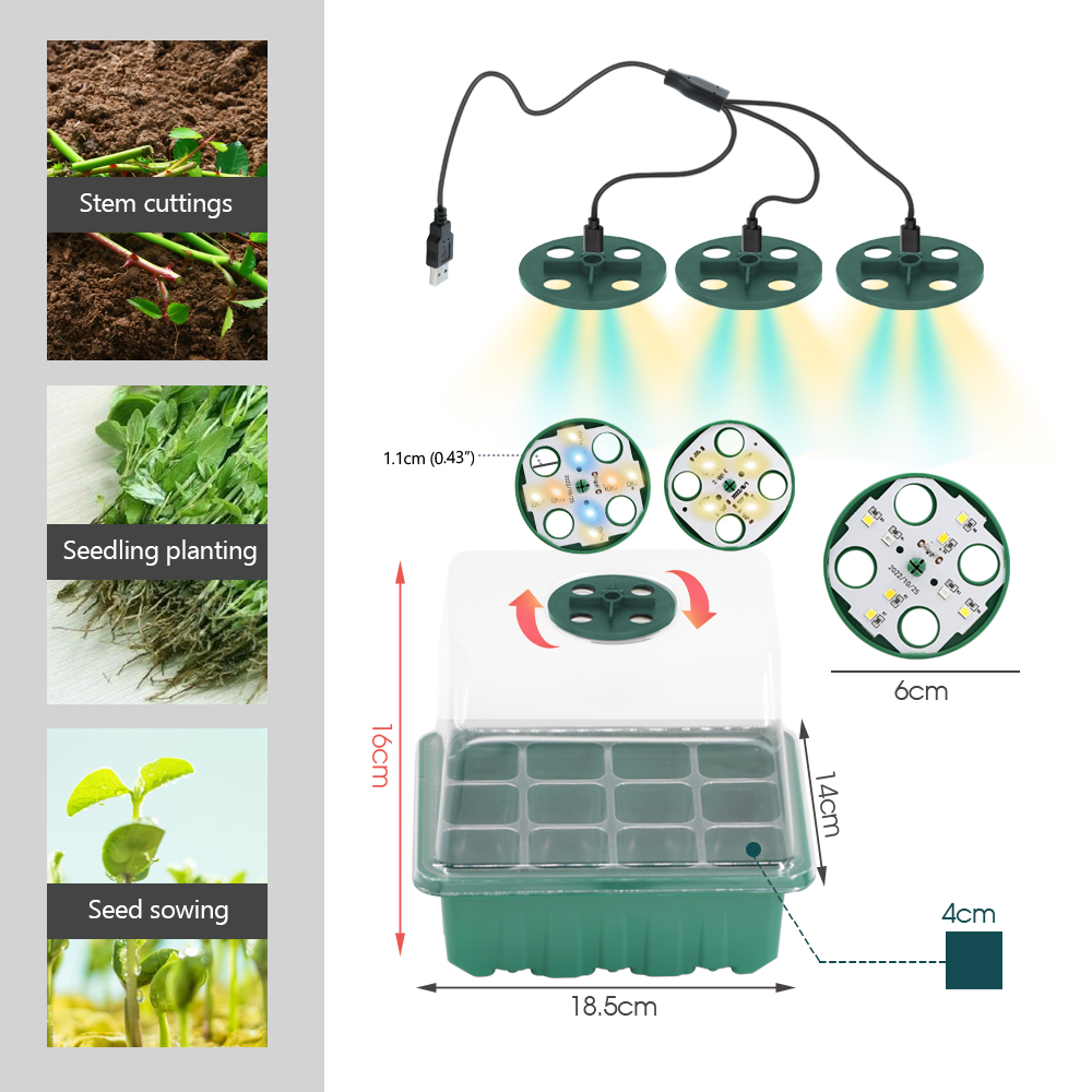 Pots de pépinière LED avec lum - Seed Planter avis et prix